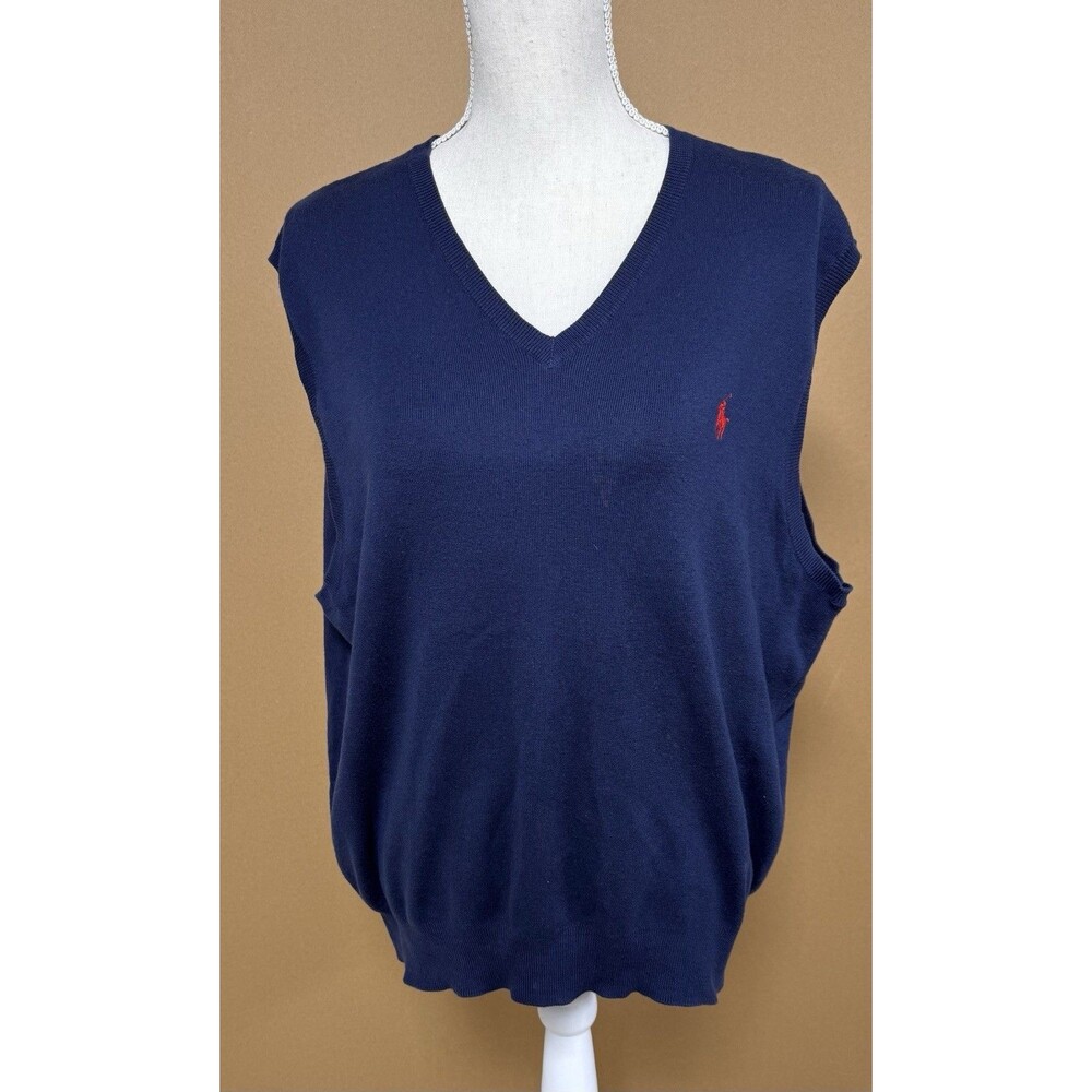 Polo Ralph Lauren Men’s Pima Navy Blue Vest XL